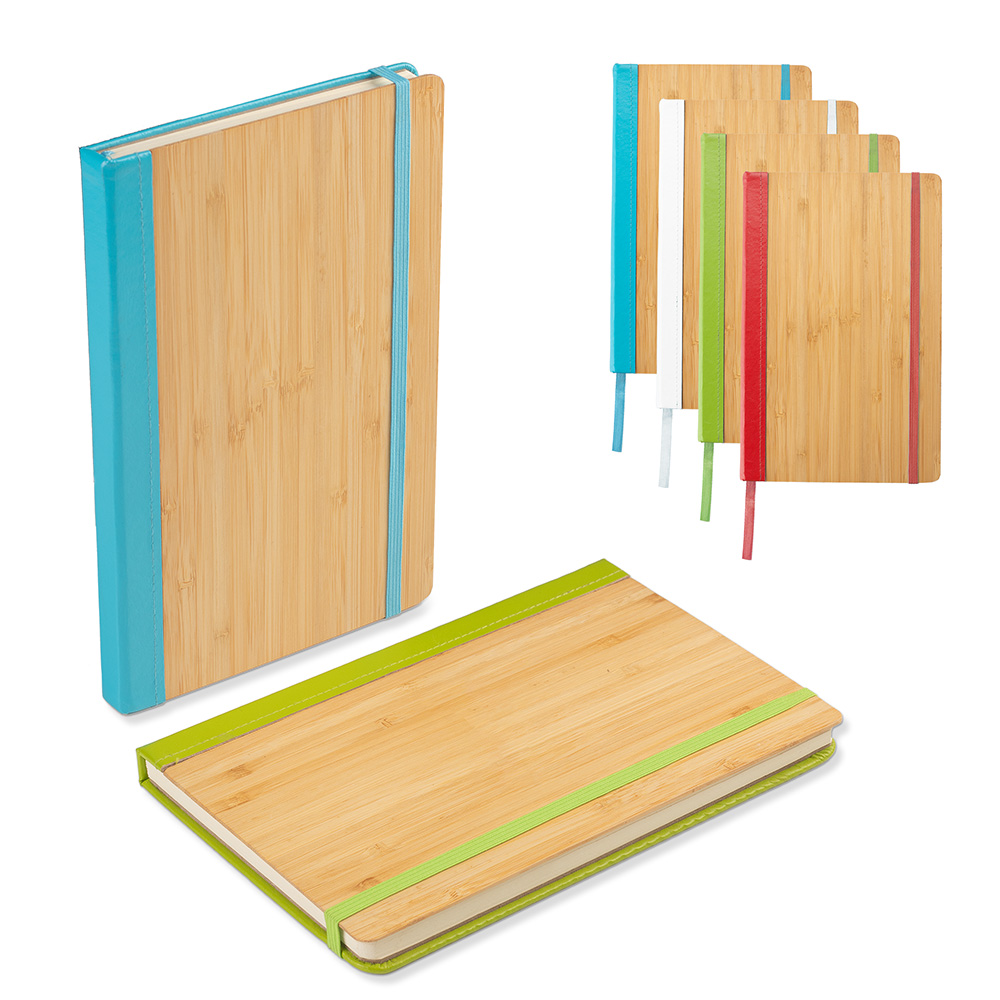 Caderno A5 Capa em Bambu e PU  CAD007