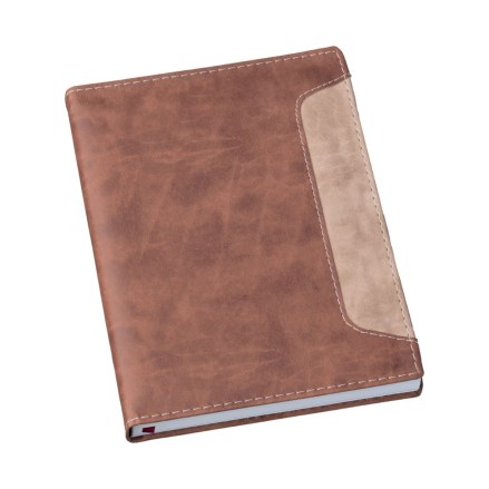 Agenda Estampada Marrom Vertical